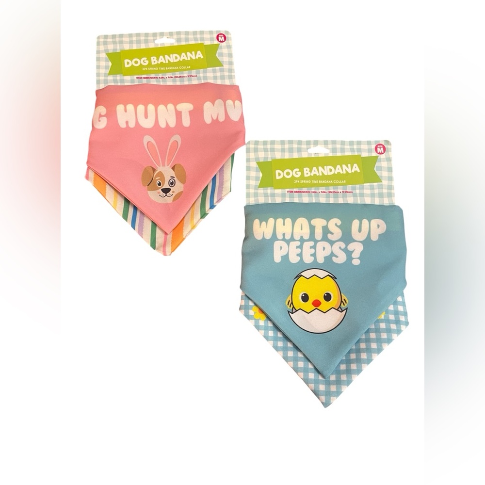 Colorful Dog Bandana Set with Fun Graphics